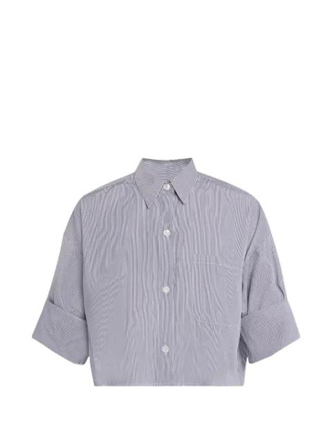 striped cropped shirt by TWP