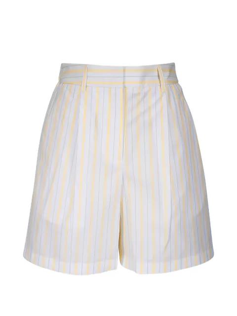 striped pleated shorts by TWP