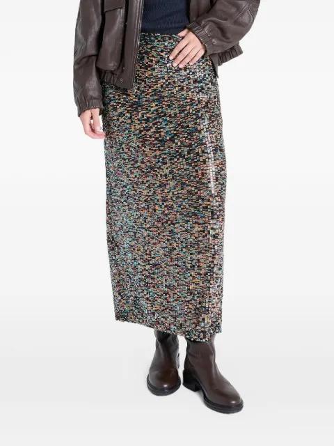 sylkie patterned long skirt by TWP