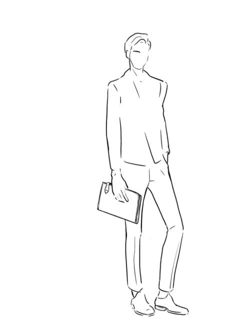 Ben semi-structured attaché clutch bag by TYLER ELLIS