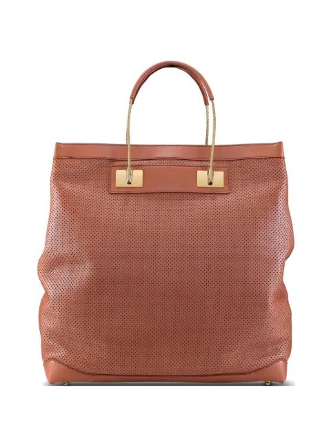 Shah perforated leather tote bag by TYLER ELLIS