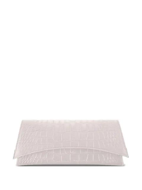 Veronica croc-effect clutch bag by TYLER ELLIS