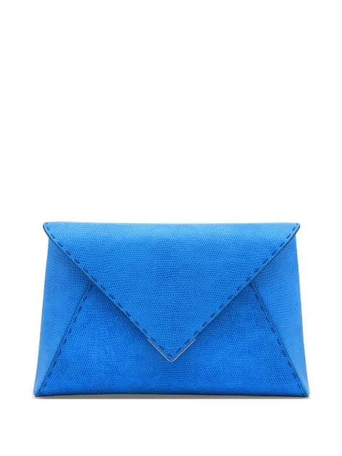 large Lee 'Pouchet' lizard-effect clutch bag by TYLER ELLIS