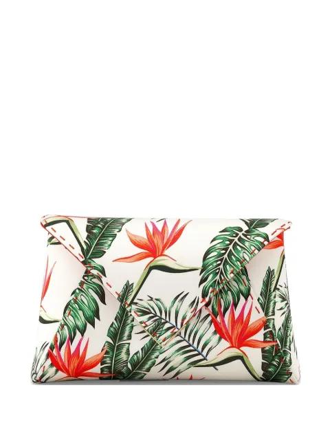 small Lee 'Pouchet' tropical-print clutch bag by TYLER ELLIS
