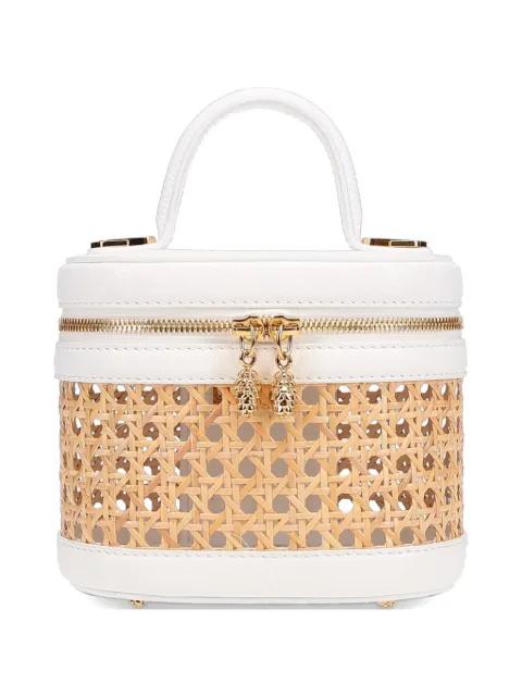 small Victoria wicker-panel tote bag by TYLER ELLIS