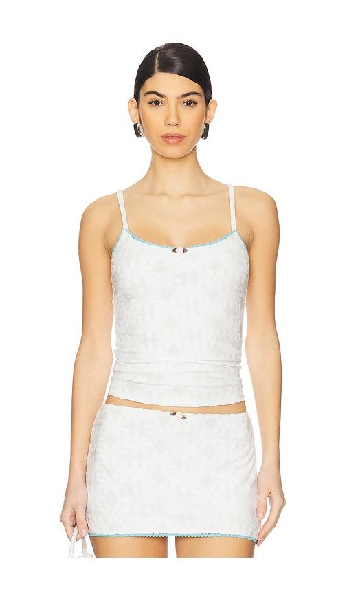 Tyler McGillivary Colette Tank Top in White by TYLER MCGILLIVARY