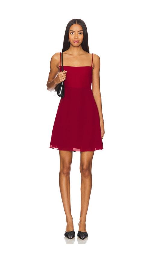 Tyler McGillivary Lyla Dress in Burgundy by TYLER MCGILLIVARY