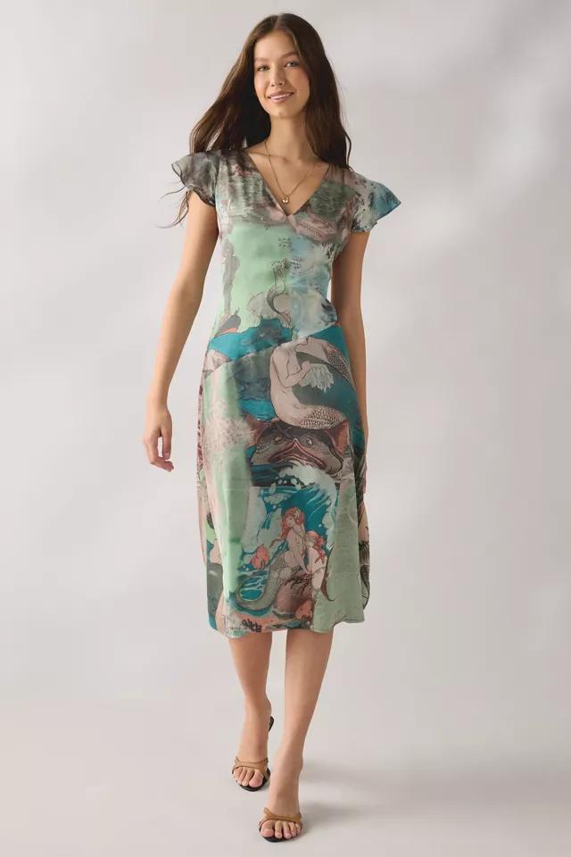 Tyler McGillivary Ursula Flutter Sleeve Midi Dress by TYLER MCGILLIVARY