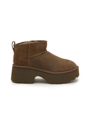 Classic Ultra Mini New Heights Suede Ankle Boots by UGG