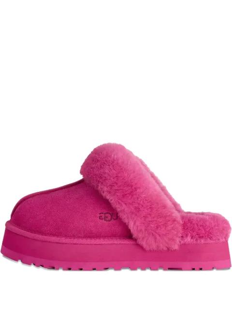 Disquette fur-trim slippers by UGG