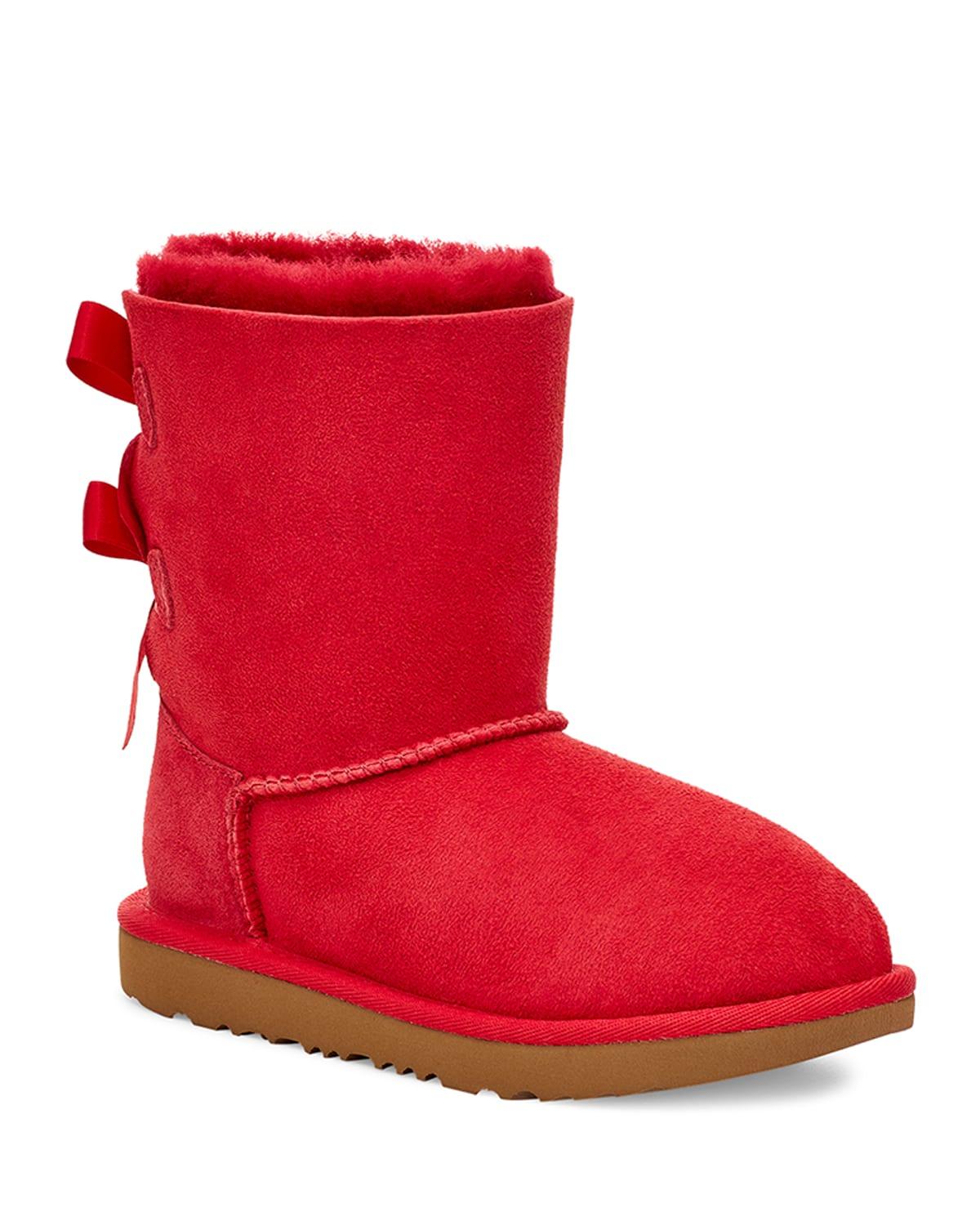 Girl's Bailey Bow II Crisscross Ribbon Suede Boots, Kids by UGG