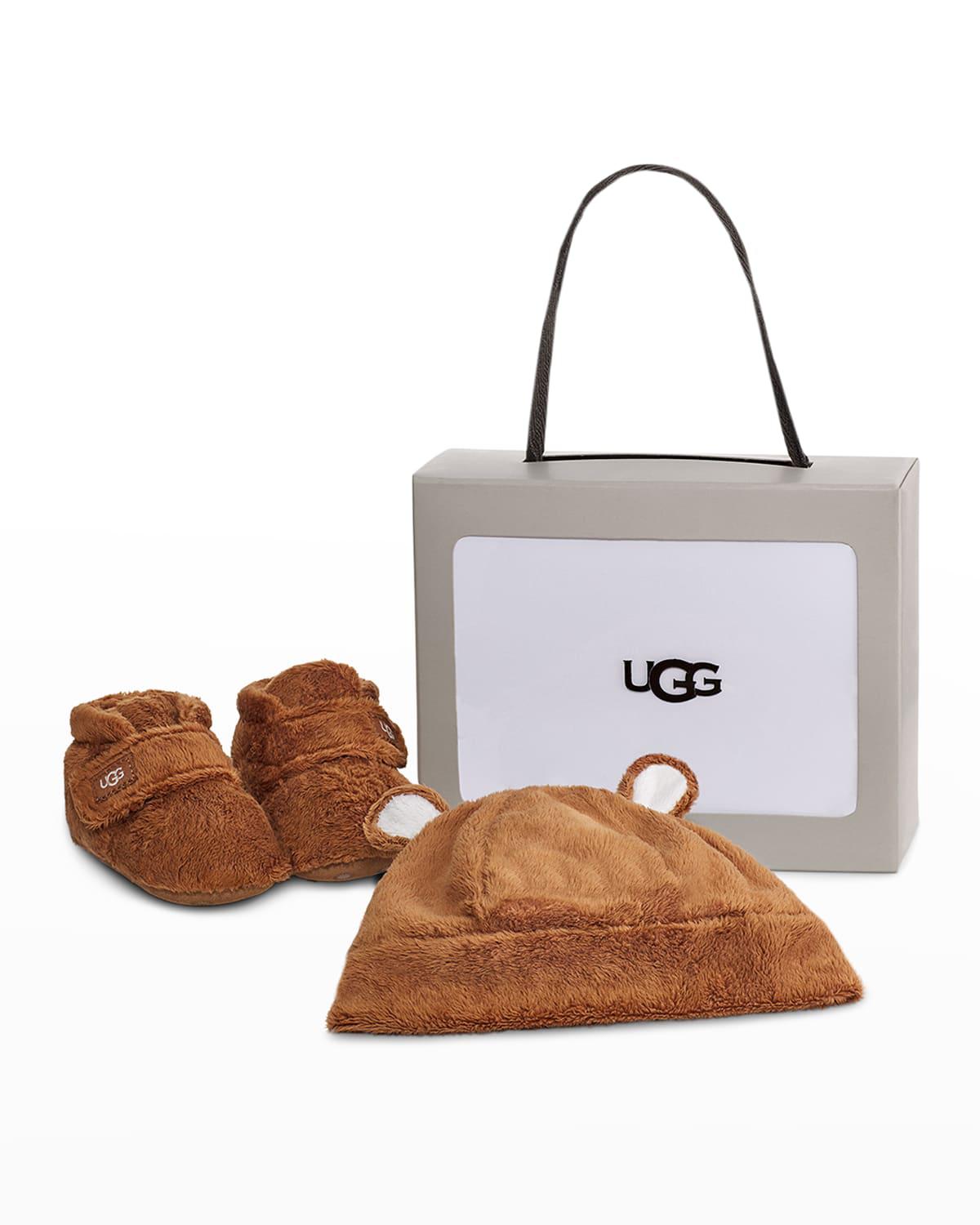 Girl's Bixbee Fleece Booties & Beanie Set, Baby/Kids by UGG