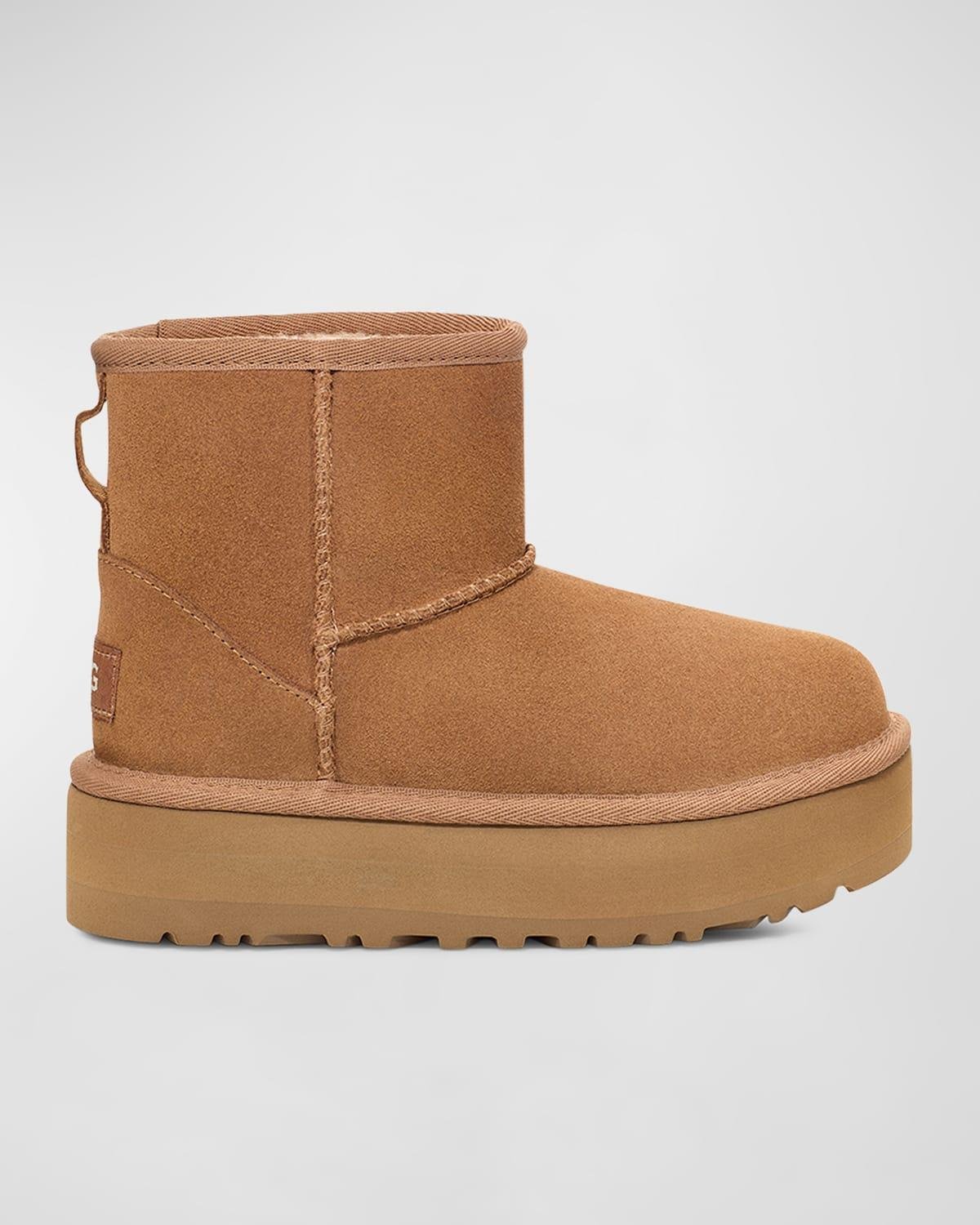 Girl's Classic Mini Platform Suede Booties, Kids by UGG