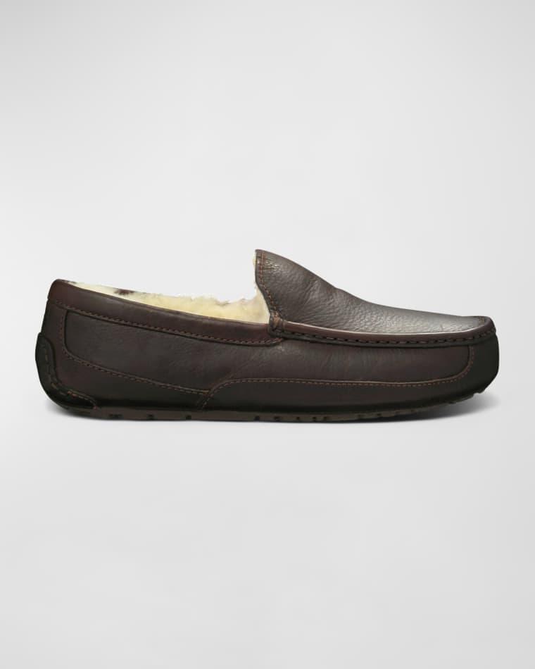 Men's Ascot Water-Resistant Leather Slippers by UGG