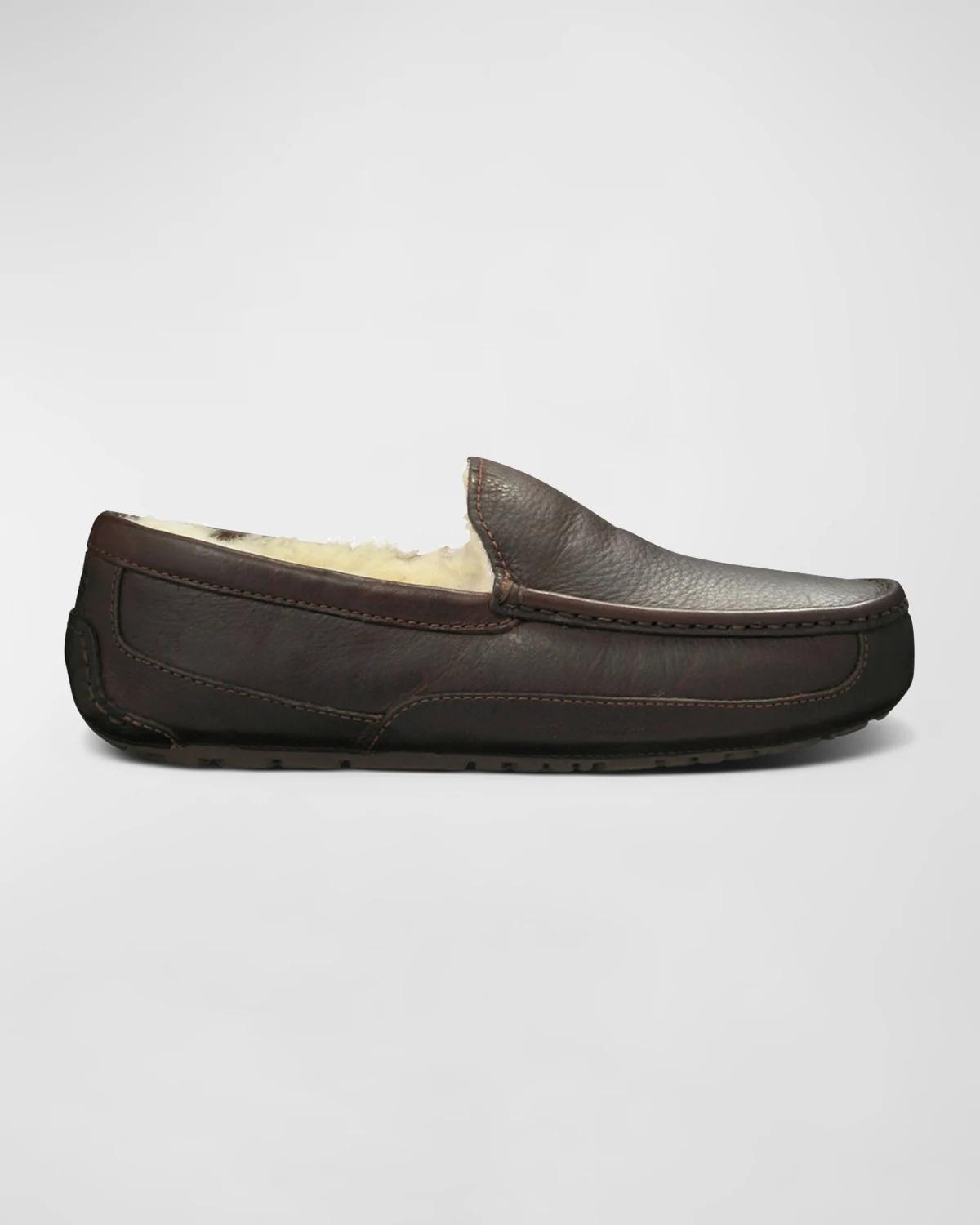 Men's Ascot Water-Resistant Leather Slippers by UGG