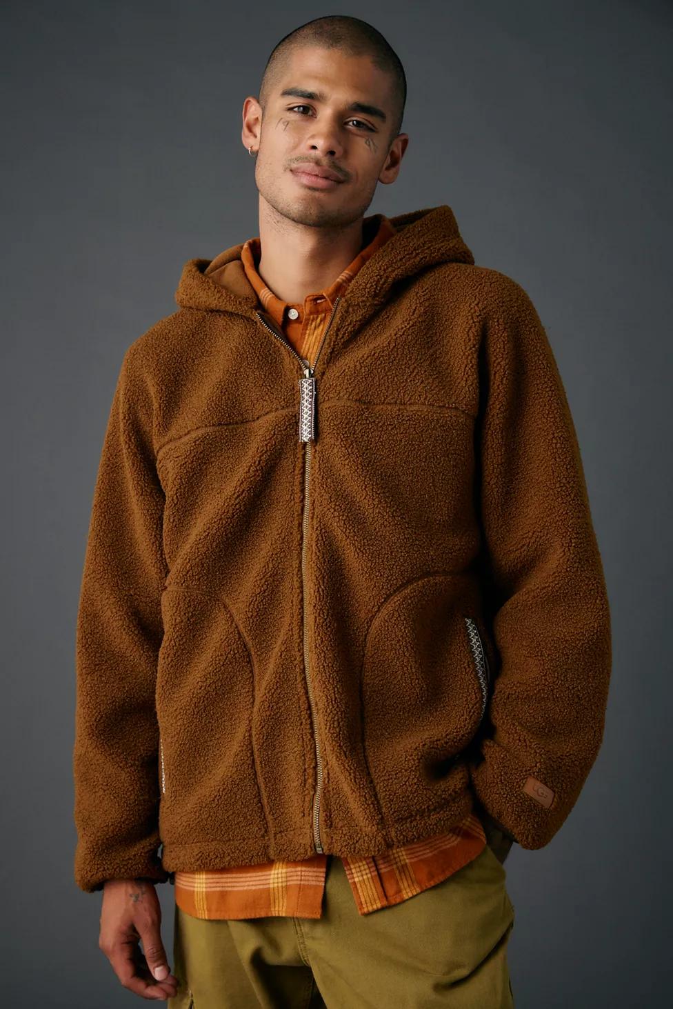 UGG Braid Fleece Full Zip Hoodie Sweatshirt by UGG