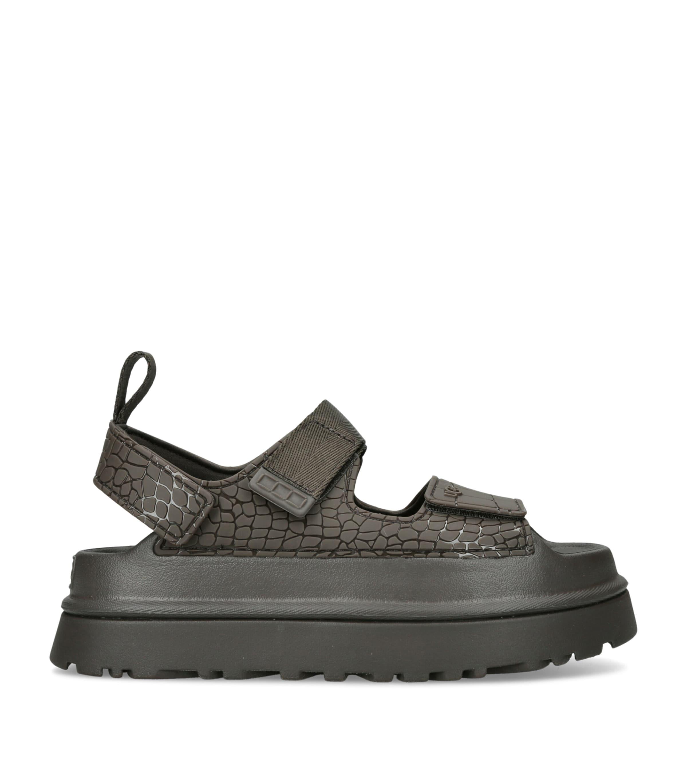 UGG Croc-Embossed Goldenglow Sandals by UGG