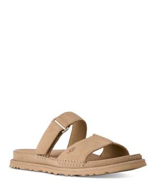 Women's GoldenGaze Tan Suede Slide Sandals by UGG