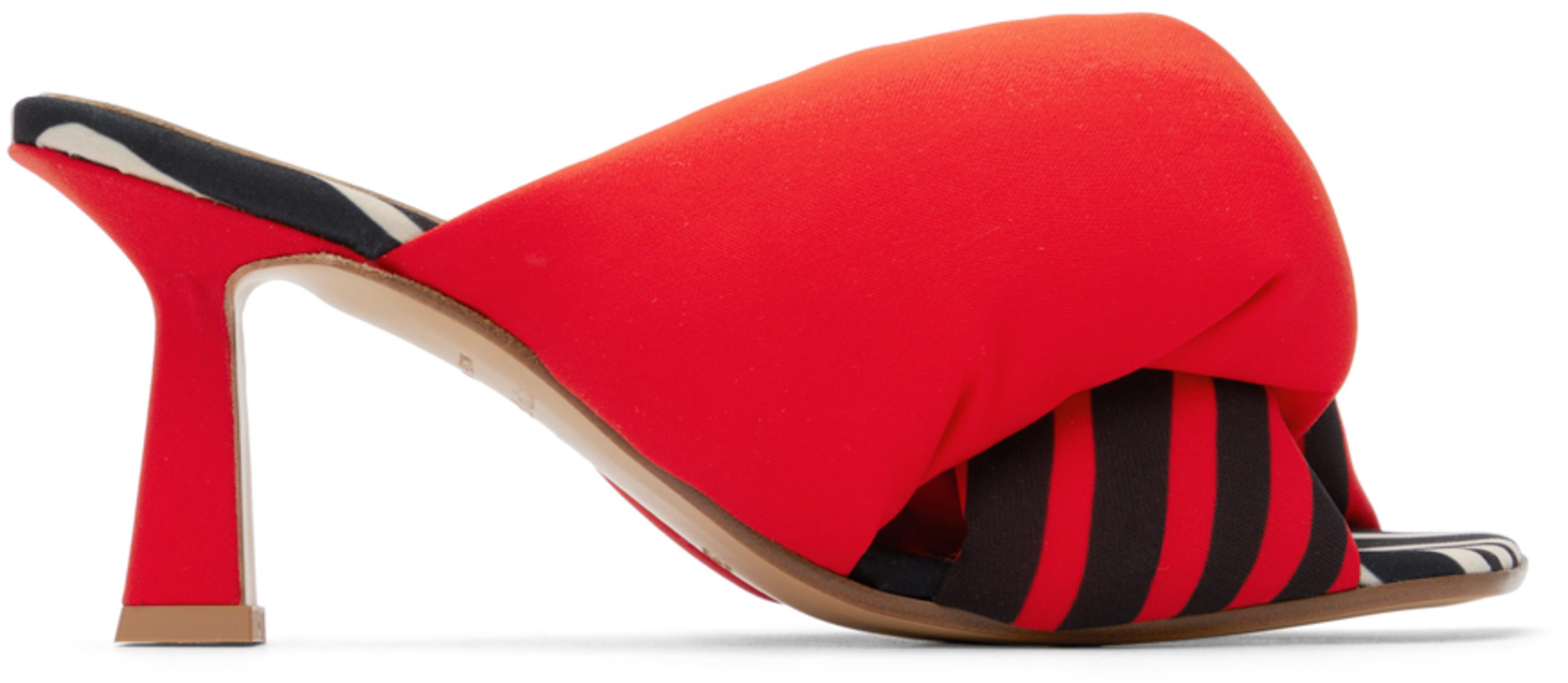 Red & Black Momber Mules by UGO PAULON