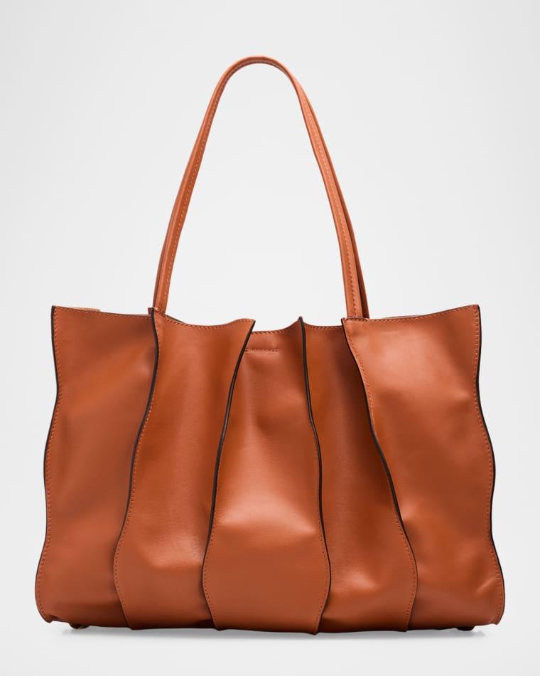 Adria Large Wavy Leather Tote Bag by ULLA JOHNSON