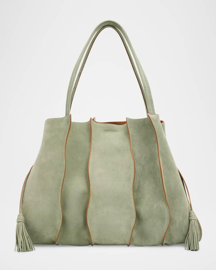 Adria Large Wavy Suede Tote Bag by ULLA JOHNSON