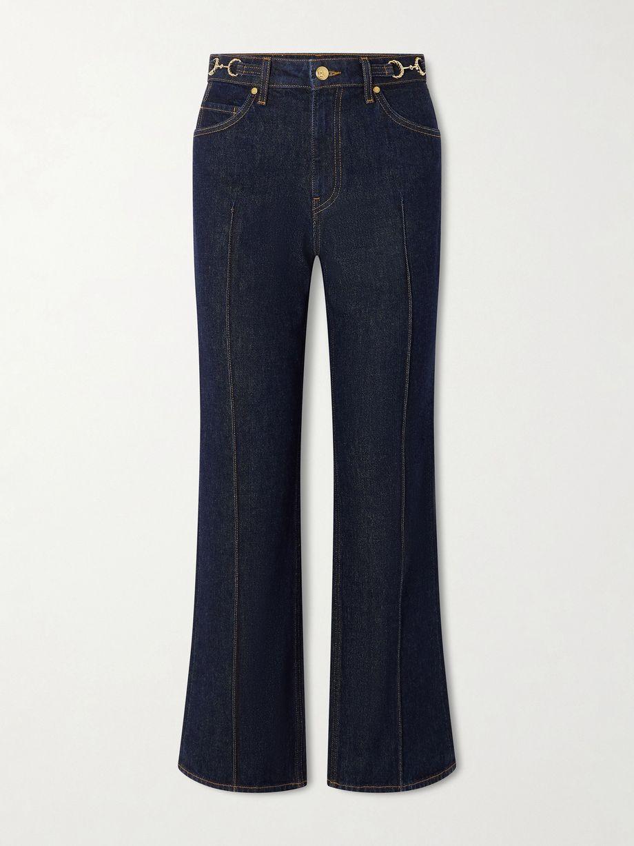 Agatha embellished high-rise straight-leg jeans by ULLA JOHNSON