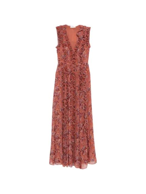 Aida ruffled floral gown by ULLA JOHNSON