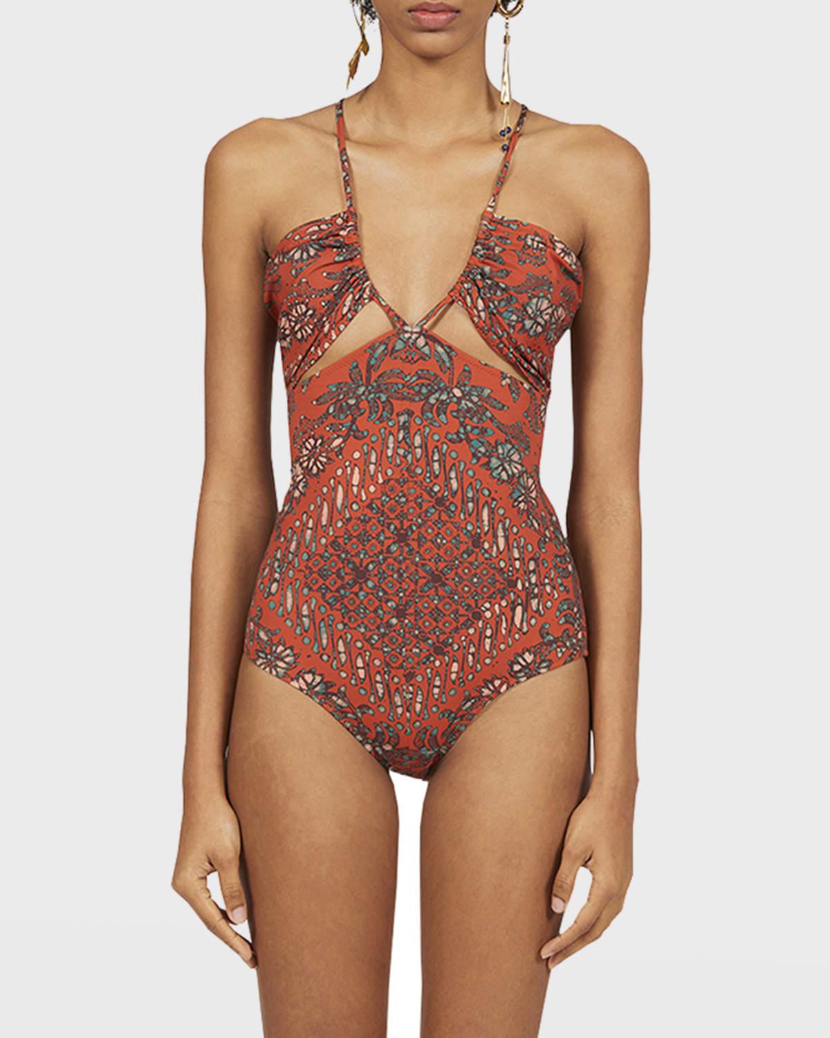 Akami Cutout Maillot Swimsuit by ULLA JOHNSON