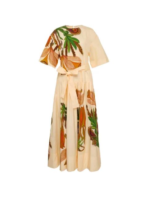 Aniline drop-waist cotton midi dress by ULLA JOHNSON