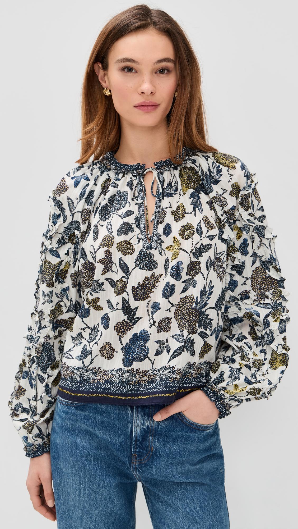 Azrou Cotton Long Sleeve Blouse by ULLA JOHNSON
