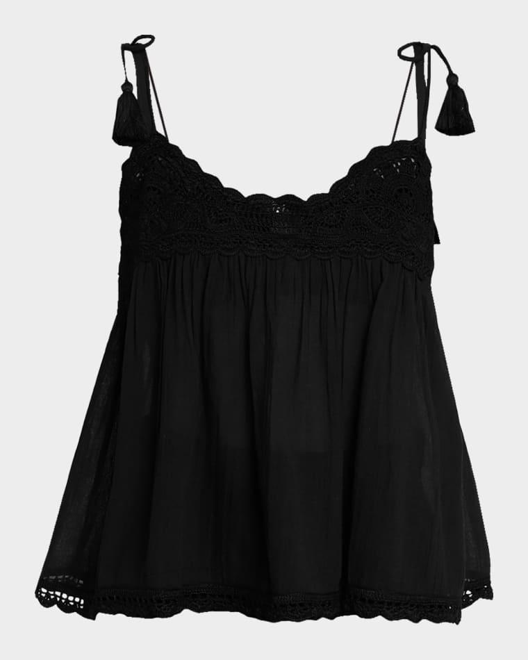 Bermuda Crochet Coverup Top by ULLA JOHNSON
