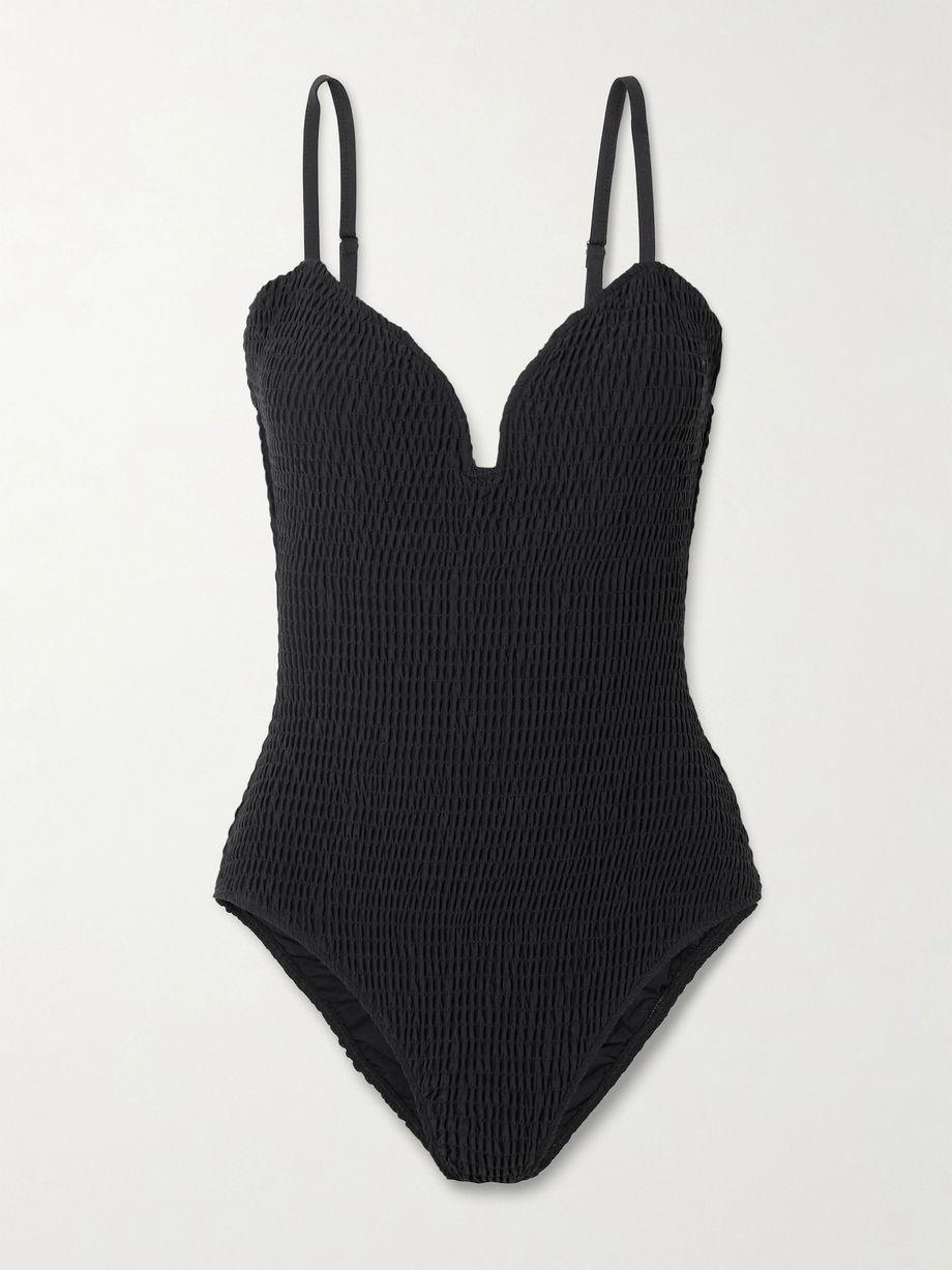 Biarritz smocked swimsuit by ULLA JOHNSON