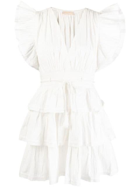 Camilla tiered minidress by ULLA JOHNSON