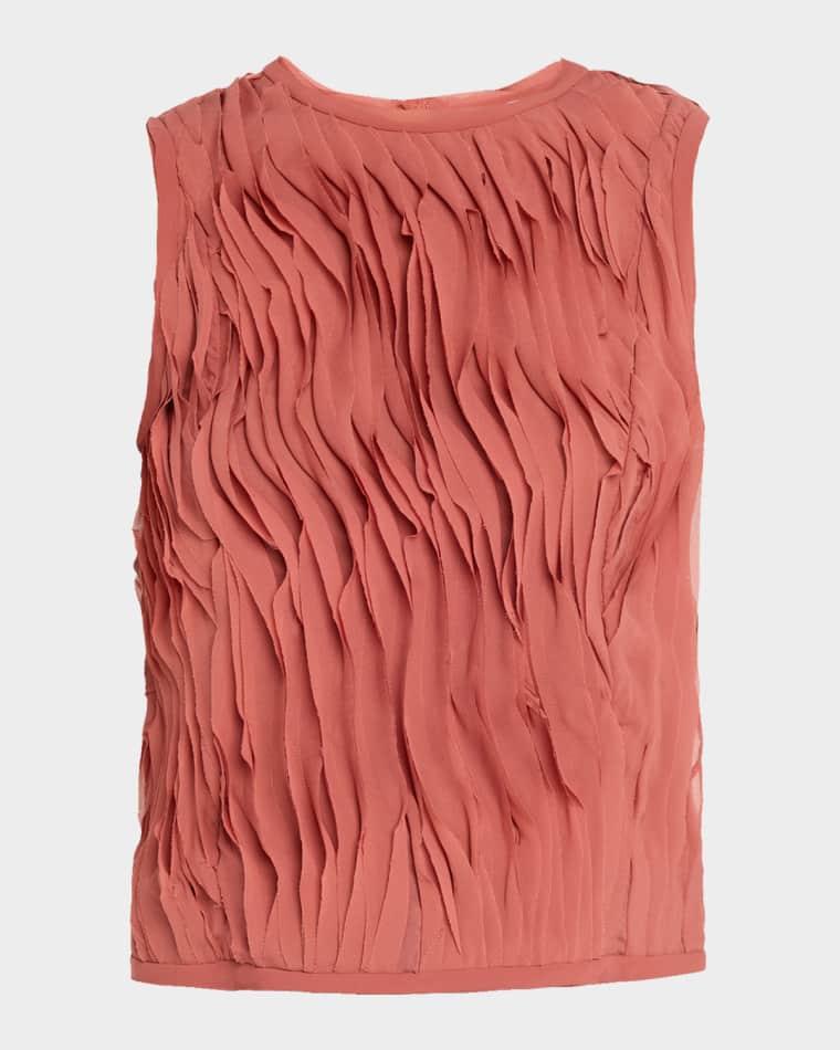 Celina Sleeveless Chiffon Top by ULLA JOHNSON