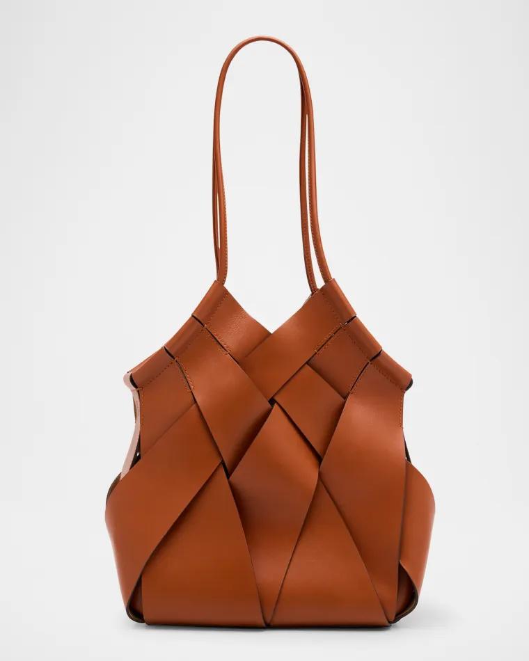 Charlotte Woven Leather Shoulder Bag by ULLA JOHNSON