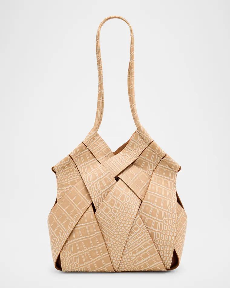 Charlotte Woven Leather Shoulder Bag by ULLA JOHNSON