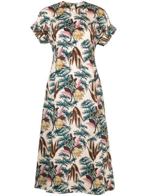 Devon floral-pattern dress by ULLA JOHNSON
