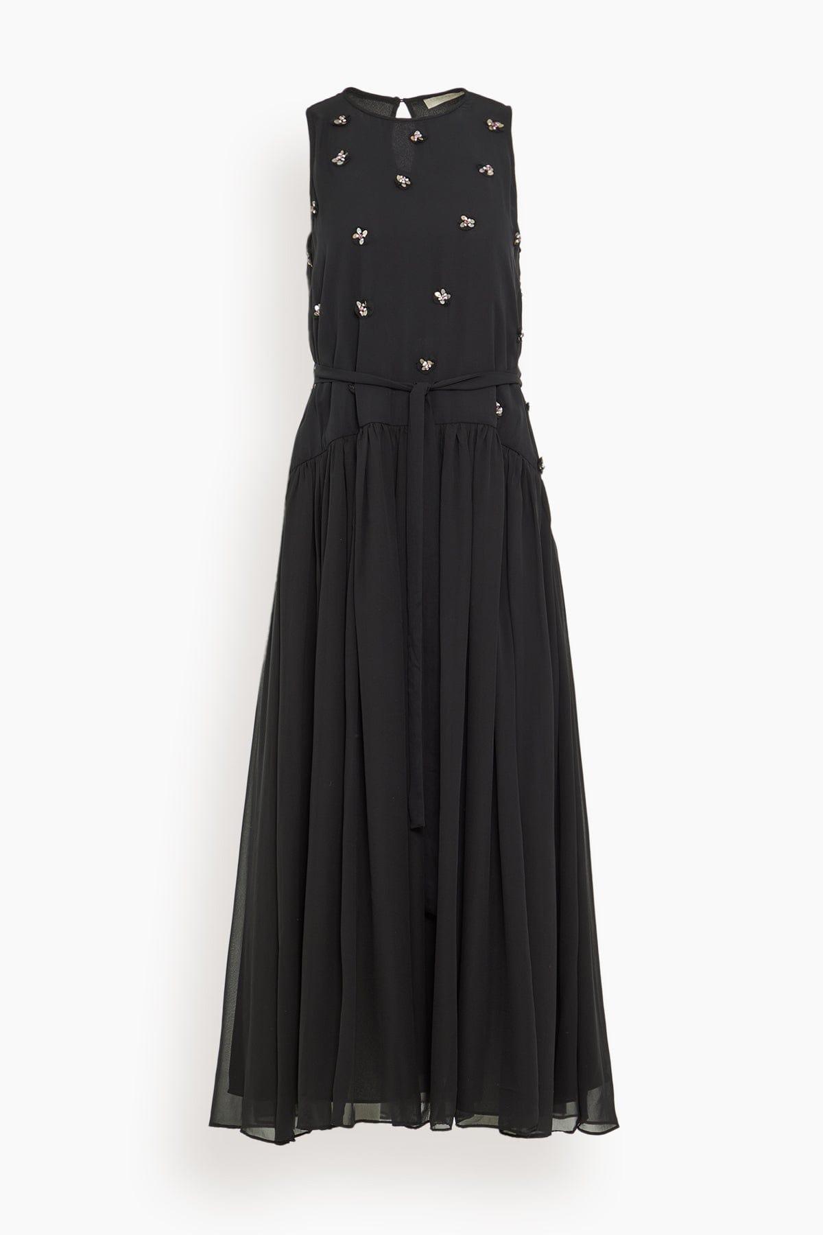 Eleni Dress in Noir by ULLA JOHNSON