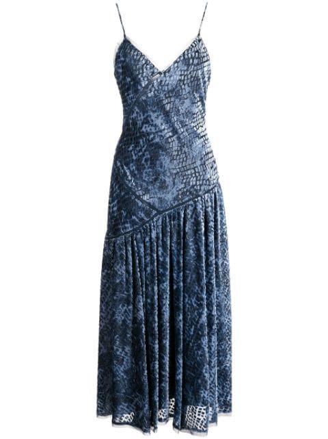 Elodie devoré-effect midi dress by ULLA JOHNSON