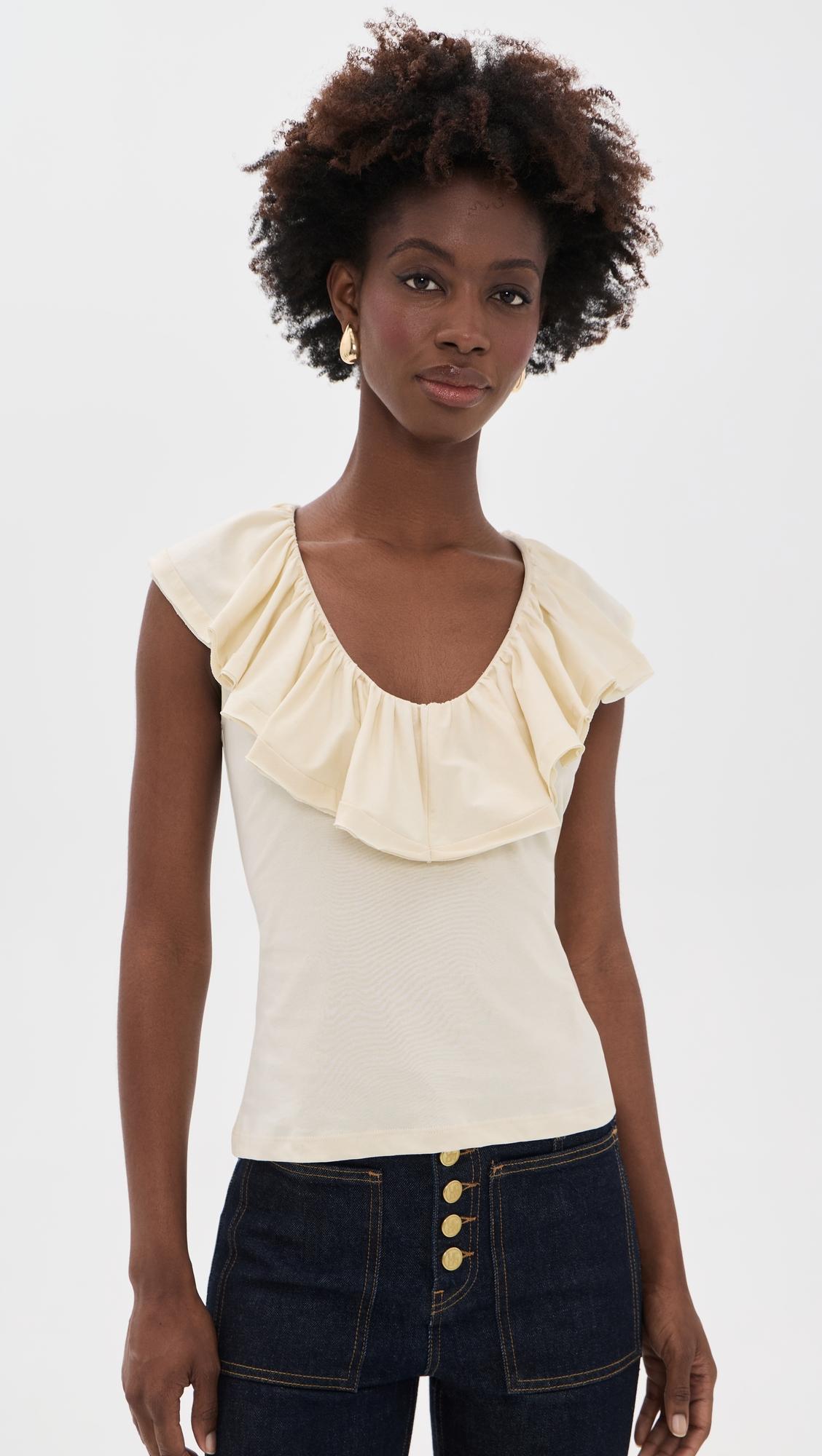 Elsie Cotton Top by ULLA JOHNSON