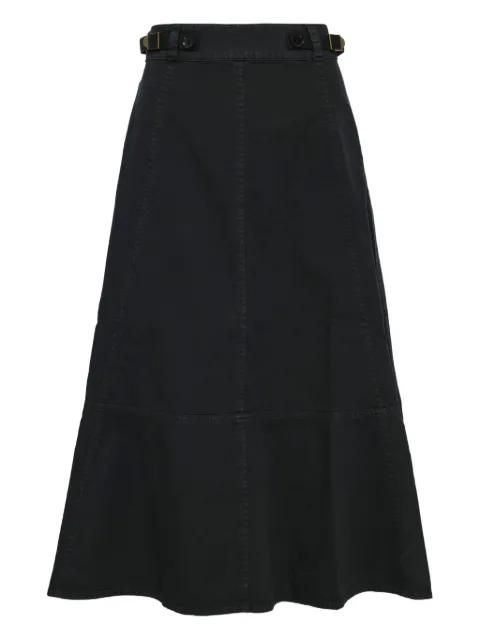 Finely belted high-waisted skirt by ULLA JOHNSON