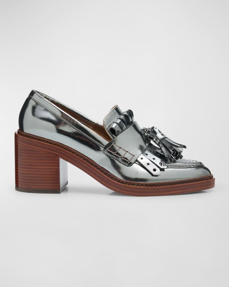 Fiona Metallic Kiltie Tassel Loafers by ULLA JOHNSON