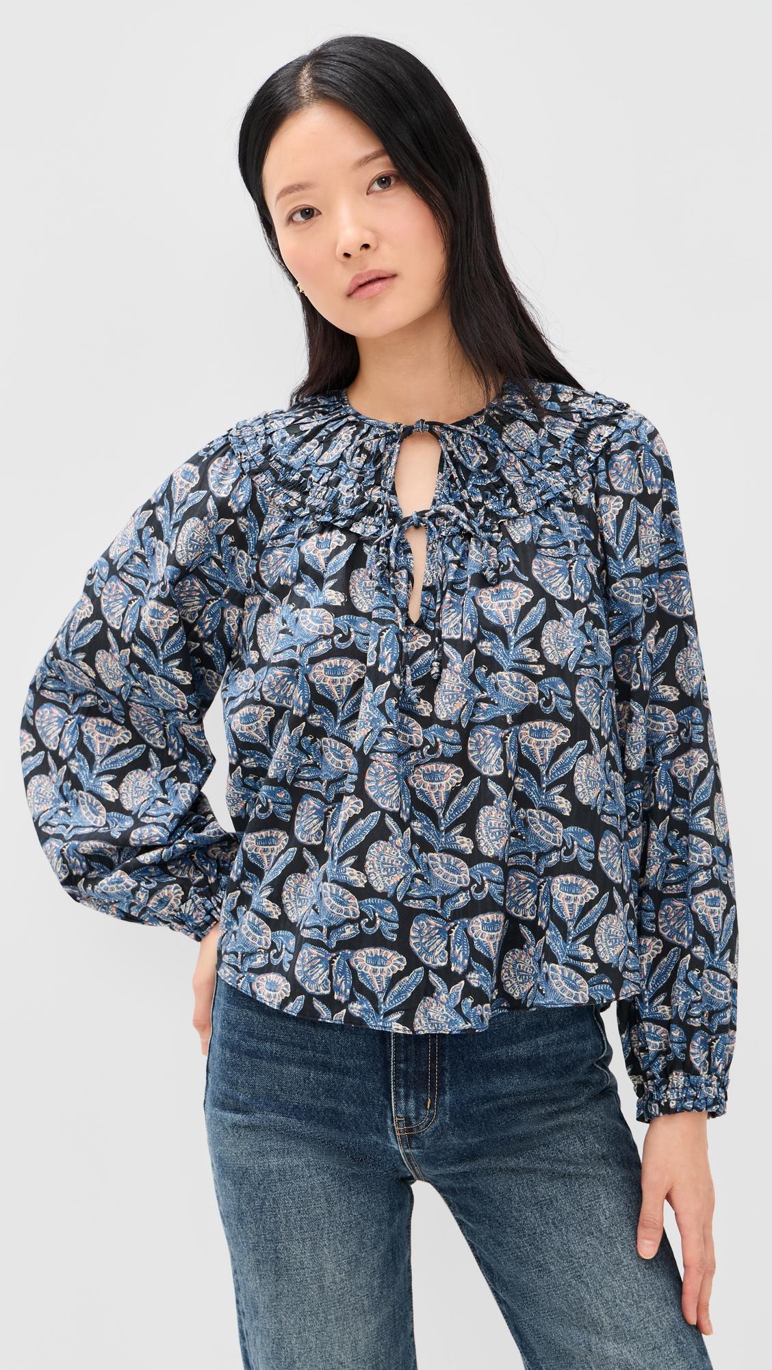Florelle Long Sleeve Cotton Blouse by ULLA JOHNSON