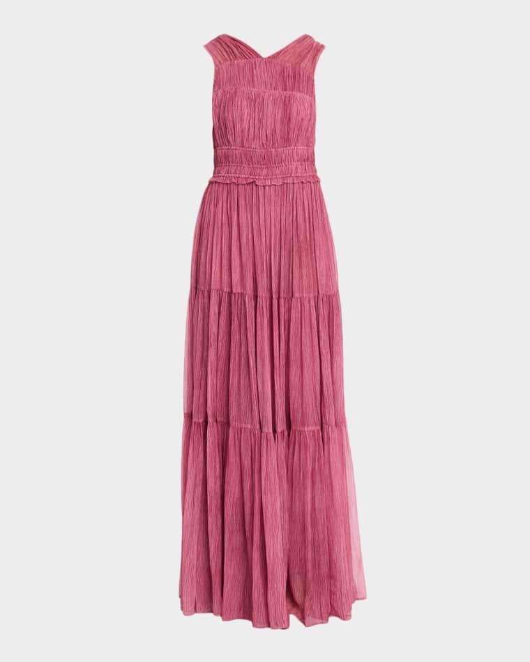 Freesia Sleeveless Silk Chiffon Gown by ULLA JOHNSON