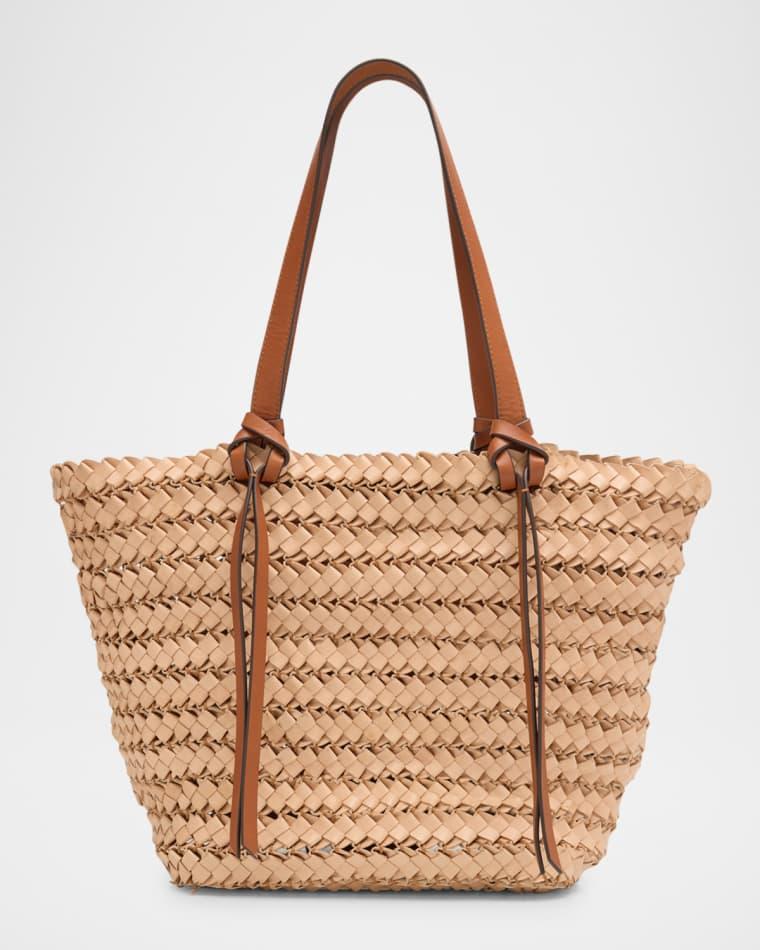 Imani Large Woven Leather Tote Bag by ULLA JOHNSON
