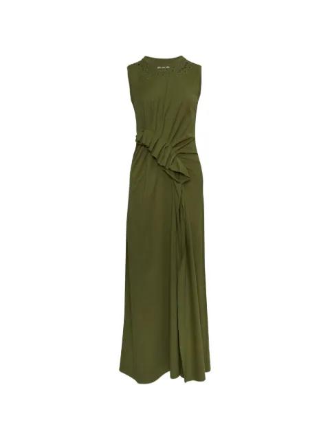 Jeune ruffled eyelet-embellished midi dress by ULLA JOHNSON