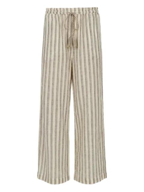 Josephine striped tassel trousers by ULLA JOHNSON