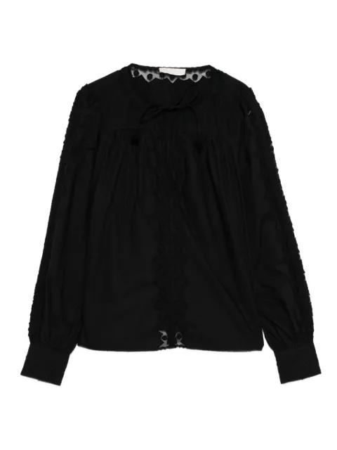 Kady lace-embroidery long-sleeve blouse by ULLA JOHNSON