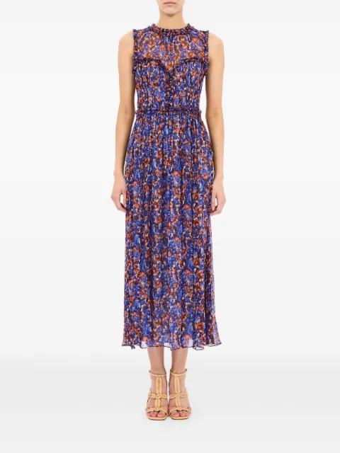 Kasia floral-print ruffled midi dress by ULLA JOHNSON