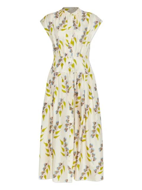 Lausanne floral midi dress by ULLA JOHNSON